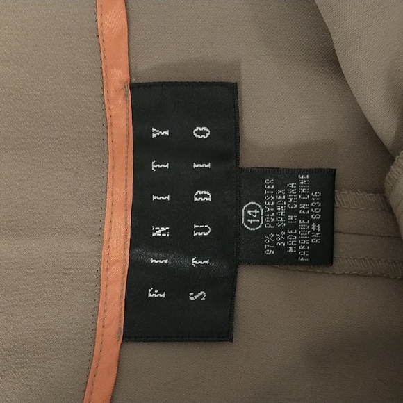 Crepe Dress Pants Finity Studio sz 14 Tan Neutral Beige NWT - Picture 4 of 9